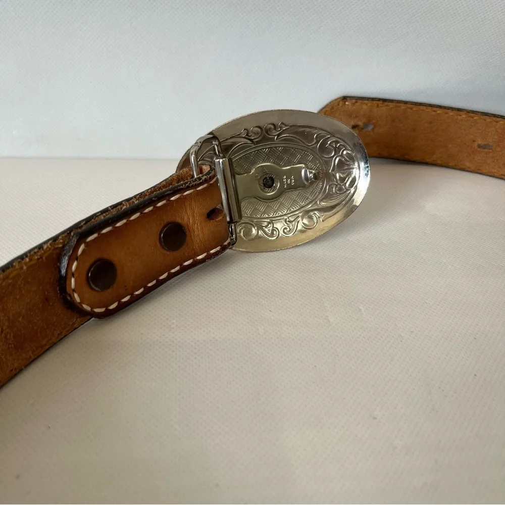 Tony Lama Brown Leather Western Belt